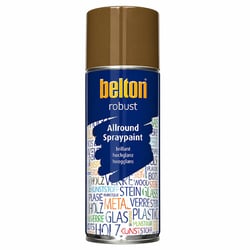 Spray de peinture - Brun vert - RAL 8001 - Brillant - Couvrant et résistant - Belton - Robust - 400ml