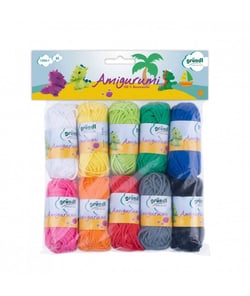 Lot de 10 mini-pelotes Amigurumi 10g Eté - Grundl - certifié Oeko-Tex 1 Multicolore