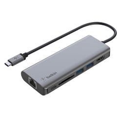 Belkin HUB USB-C vers HDMI 4K USB Ethernet USB-C Power Delivery 100W Argent