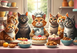 Puzzle 1000 pièces - Chats Pâtissiers en Action - Alipson Puzzle