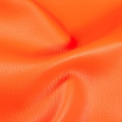 Simili cuir d'ameublement uni Orange - Par 50 cm