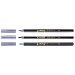 Lot de 3 feutres pointe pinceau - EDDING - Gris argent - 1-3 mm