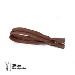 Fermeture éclair Z53 - moulée 6mm Non séparable - 20 cm