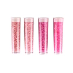 MégaCréa DIY - Perle Rocaille tubes 8 g Rose 4 pièces