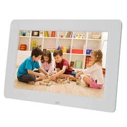 Cadre Photo Numérique LED 13 Pouces Avec Télécommande Et Haut-Parleurs Blanc YONIS