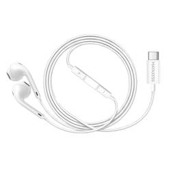Mayaxess Écouteurs Filaires pour Honor Magic 6 Lite USB-C avec Micro intégré Blanc
