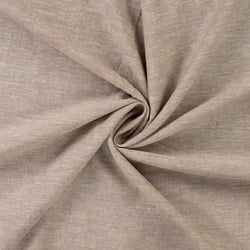 Tissu Lin Coton uni Beige chiné