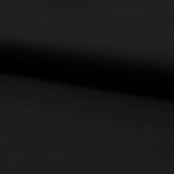 Tissu Popeline de coton unie stretch Noir