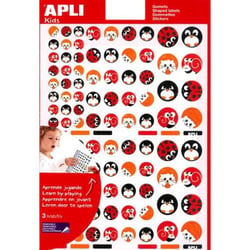 Apli Agipa - Gommettes Animaux tout ronds x 312