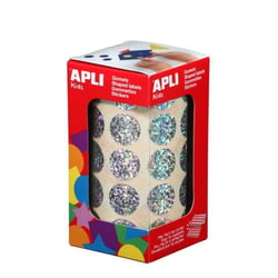 Apli Agipa - Gommettes rouleau Rond Ø 20 mm Holographique x 1 770