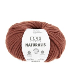 Pelote de laine Mérinos à tricoter Naturalis - Lang Yarns 87 brique