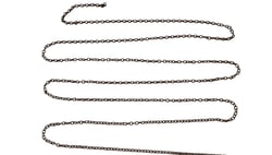 2 M de chaine métal argenté foncé noir 1,5 x 2 mm très fine - création bijoux perles