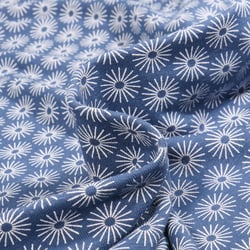 Coupon tissu de 50 cm Jersey Coton Bleu denim