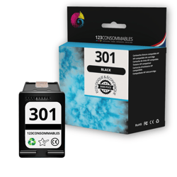 301 - Cartouche HP 301 Noire compatible DeskJet 2050 Envy 4500 OfficeJet 4630 - 123CONSOMMABLES