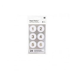 Autocollant nombres Calendrier de l avent 24 pcs