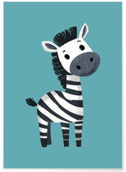 Affiche Petit Zèbre | A3 : 29,7x42cm