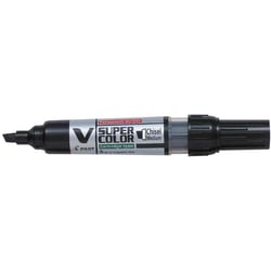 Marqueur Permanent Rechargeable V SUPER COLOR Begreen Pointe Biseautée Moyenne Noir PILOT
