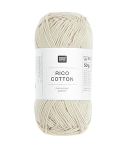 Coton à tricoter ou à crocheter Rico Cotton - Rico Design 003 Flocon d'avoine