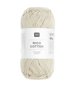 Coton à tricoter ou à crocheter Rico Cotton - Rico Design 003 Flocon d'avoine