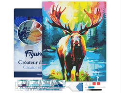 Diamond Painting Broderie Diamant Figured’Art 40x50cm toile tendue sur châssis en bois - diamants carrés - Orignal Coloré Abstrait