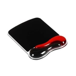 , Tapis de souris avec repose-poignet, Duo gel, Noir et rouge