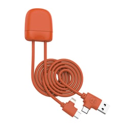 Câble de charge XOOPAR Ice-C multi-connecteurs d'1 mètre - Orange
