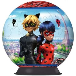 Puzzle 3D - Ball 73 pièces - Miraculous Ladybug et Chat Noir - Ravensburger