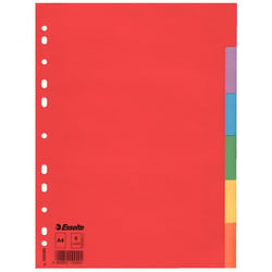 Jeu de 6 intercalaires Carte Eco 160g couleur A4  ESSELTE