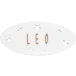 Plaque décorative personnalisable - Etoiles blanc