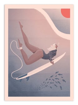Affiche 50 x 70 cm -  Into the blue - Veronika Grenzebach by The Artcicle