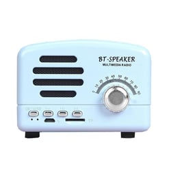 Mini Enceinte Bluetooth Rétro Portable Radio Support Carte TF Bois 6H Autonomie YONIS