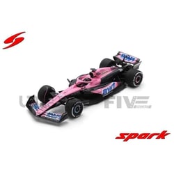 Voiture miniature de collection - SPARK - ALPINE A523 - Échelle 1/18 - Saudi Arabian GP 2023 - Rose/Noir, vitrine incl.