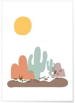 Affiche Désert Transparent | A3 : 29,7x42cm
