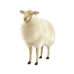 Hansa Peluche Geante Mouton Ecru 90 cm H 100 cm L - Hansa Peluches Géantes - Beige