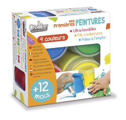 Mes Premieres Peintures 4 pots - Crealign - Orange