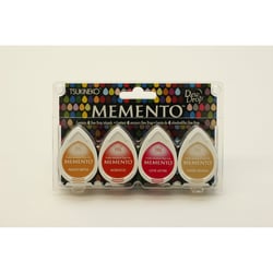 Encreur créatif Tsukineko Memento Dew Drop - Golden Sunset - Lot de 4 - Encre transparente à base d'eau