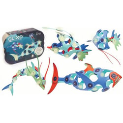 Ocean Creatures CLIXO - Jouet de construction magnétique phosphorescent -  24 pcs