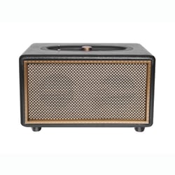 Enceinte Bluetooth Rétro Bois 40W Son HiFi Autonomie 12h Haut-Parleur Portable Noir YONIS