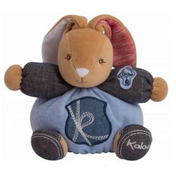 Peluche p'tit lapinou charmeur blue denim 18 cm - kaloo - 960061