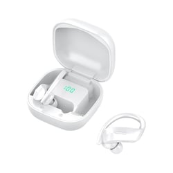 Écouteurs Bluetooth Sans Fil Avec Boîtier De Charge Et Affichage Digital Blanc YONIS