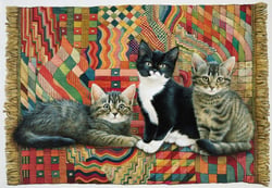 Puzzle 1000 pièces - Christie, Posky and Zelly on a Deco rug - Grafika