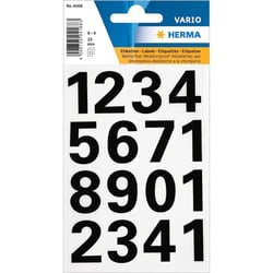 Chiffres - Stickers - Autocollant - 25mm diamètre - 2 planches - 0 à 9