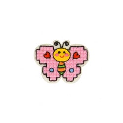Lot de 3 écussons thermocollants Papillon crochet 3cm x 4cm