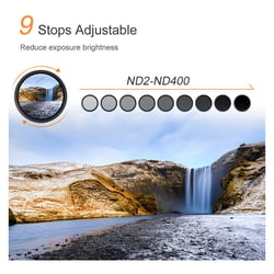 K&F Filtre Nano C series Variable ND2-400 revetement bleu 49mm