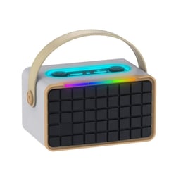 Enceinte Bluetooth Portable Puissante Avec Lumières RGB Et Longue Autonomie Gris YONIS