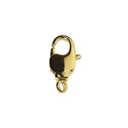 Fermoir carabinier av. oeillet rotatif, or, 7,3x14mm, 2 pces