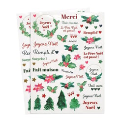 MégaCréa DIY - Gommettes transparentes Noël traditionnel 98 pièces