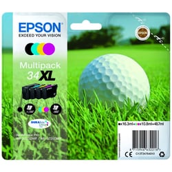 Epson T3476XL Pack De 4 Cartouches Epson 34XL modèle balle de golf