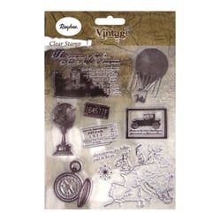 Tampon Clear Stamps Vintage Voyage ds le temps