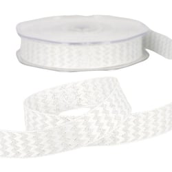 Bobine Ruban zigzag métal Blanc